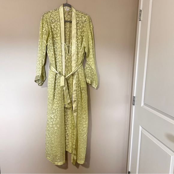 Vintage La Senza Lingerie Belted Robe and Slip dress set Sz L/XL - Picture 1 of 12